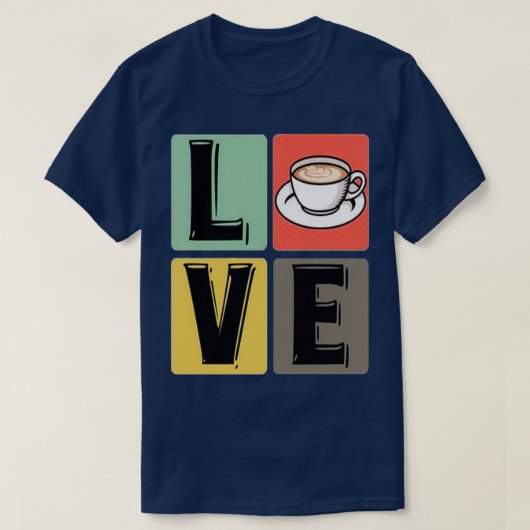 Koffie Coffee Cup Cappucci Lovers Coffee T-shirt (Design voorkant)