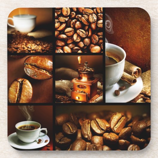 Koffie Collage 2 Bier Onderzetter (Voorkant)