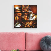 Koffie Collage 2 Canvas Afdruk (Insitu (Woonkamer))