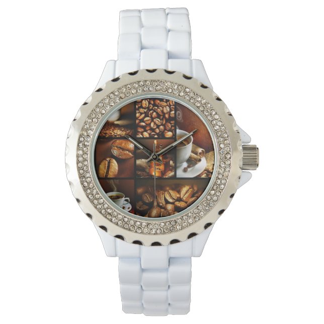 Koffie Collage 2 Horloge (Voorkant)