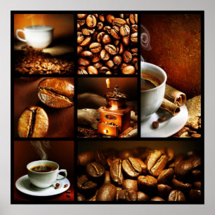 Koffie Collage 2 Poster