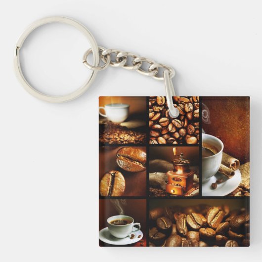 Koffie Collage 2 Sleutelhanger (voorkant)