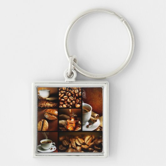Koffie Collage 2 Sleutelhanger (Voorkant)