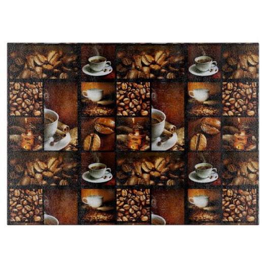 Koffie Collage 2 Snijplank (Voorkant)
