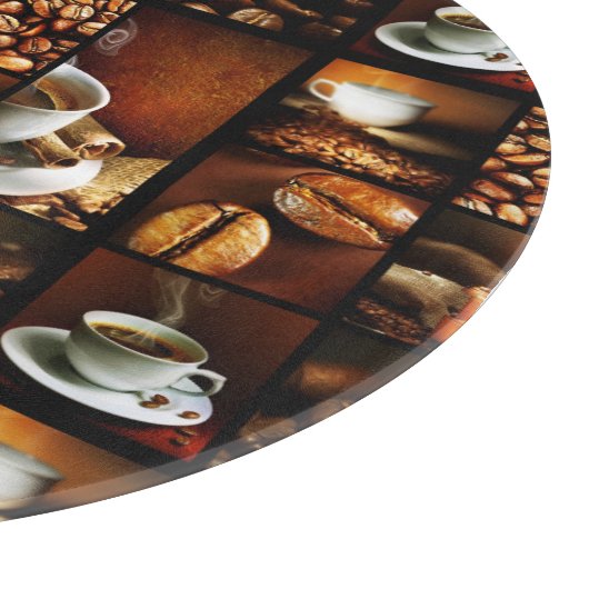Koffie Collage 2 Snijplank (Hoek)