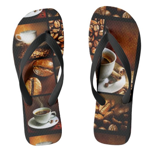 Koffie Collage 2 Teenslippers (Voetbed)