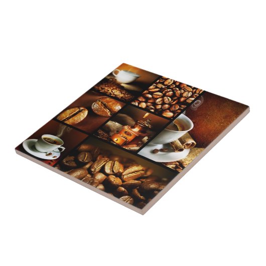 Koffie Collage 2 Tegeltje (Zijkant)