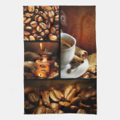 Koffie Collage 2 Theedoek (Verticaal)