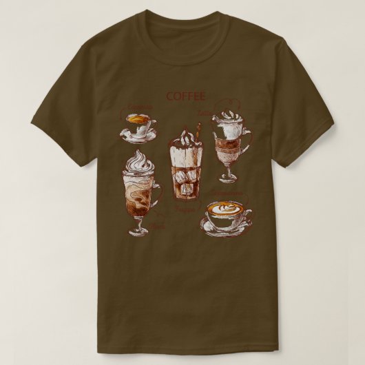 Koffie Collecties T-shirt (Design voorkant)