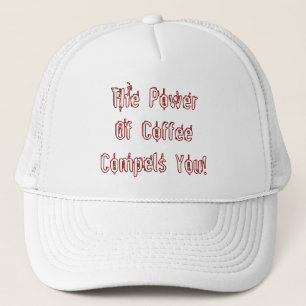 Koffie compileert je wit trucker pet
