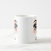 Koffie & complimenten, prachtige ogen grappig gezi koffiemok (Center)