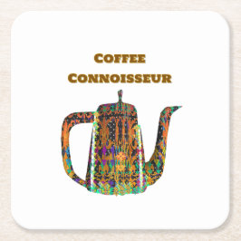 Koffie Connaisseur Bloemige Koffiepot Kartonnen Onderzetters