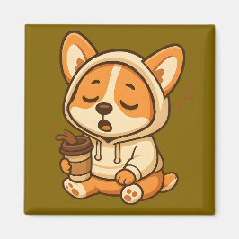 Koffie Corgi Magnets | Schattigee keukeninrichting Magneet