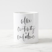 Koffie, creativiteit + Mok vertrouwen (Voorkant)