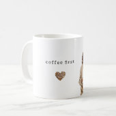 Koffie Crème Bruine Perzik Koffiemok (Voorkant links)
