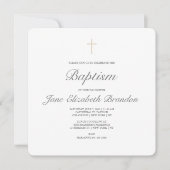 Koffie crème cross-Baptisme-uitnodiging Kaart (Voorkant)