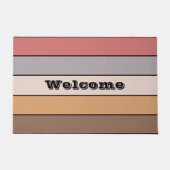 Koffie crème grijs stoffig Roos op Waterverf papie Deurmat (Voorkant)