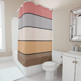 Koffie crème grijs stoffig Roos op Waterverf papie Douchegordijn