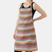 Koffie crème grijs stoffig Roos op Waterverf papie Schort (Insitu)