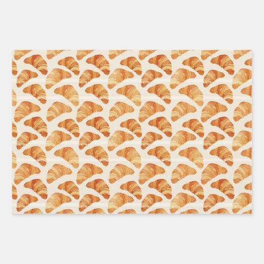 Koffie Croissant Cheese Frankrijk Inpakpapier Vel (Voorkant 2)