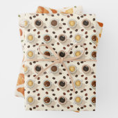 Koffie Croissant Cheese Frankrijk Inpakpapier Vel (In situ)