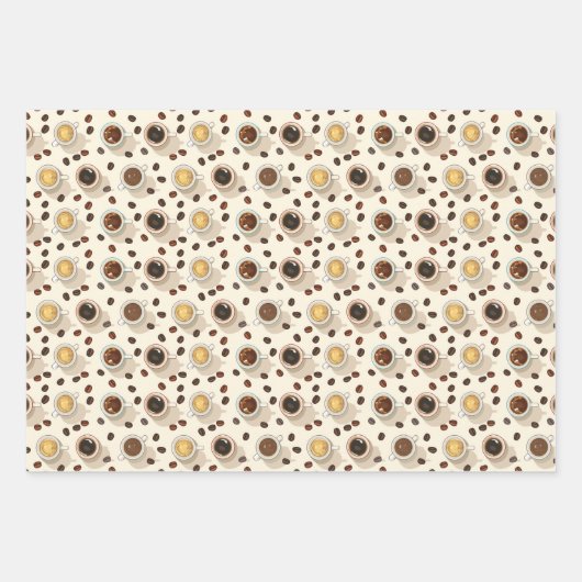 Koffie Croissant Cheese Frankrijk Inpakpapier Vel (Voorkant)