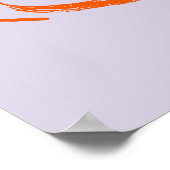 Koffie Croissant Parijse Cafe Lavendel Sinaasappel Poster (Hoek)