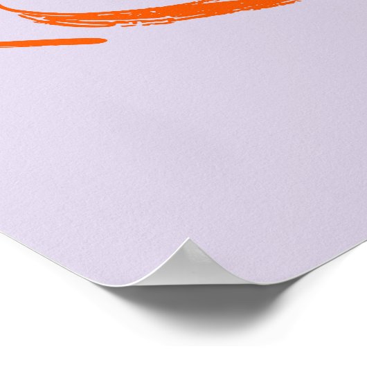 Koffie Croissant Parijse Cafe Lavendel Sinaasappel Poster (Hoek)