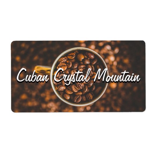 Koffie Cuban Crystal Mountain nieuwjaar Etiket (Voorkant)