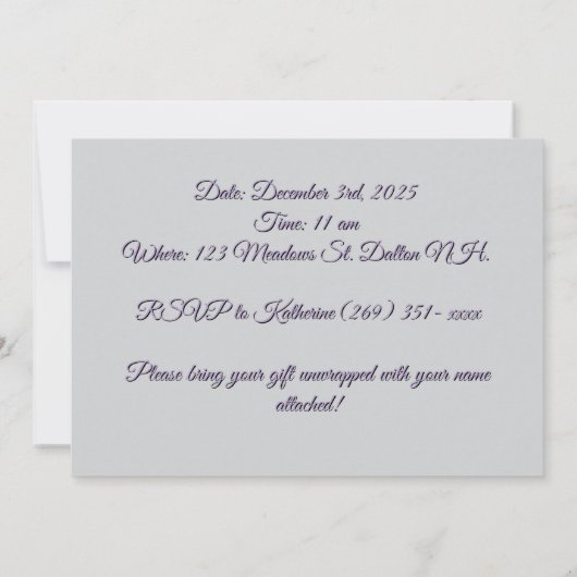 Koffie Cup bruiloft douche uitnodiging (Achterkant)