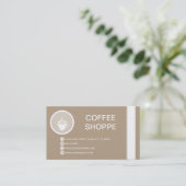 KOFFIE CUP bubble Visitekaartje (Staand voorkant)