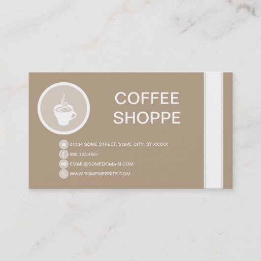 KOFFIE CUP bubble Visitekaartje (Voorkant)