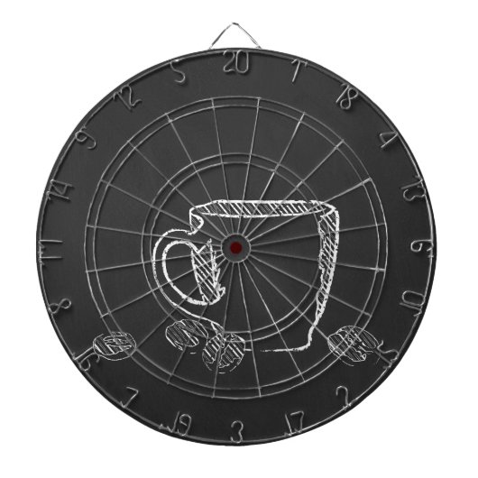 KOFFIE CUP CHALK DARTBORD (Voorkant)