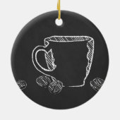 KOFFIE CUP CHALK KERAMISCH ORNAMENT (Achterkant)