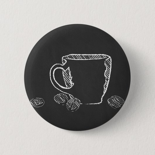 KOFFIE CUP CHALK RONDE BUTTON 5,7 CM (Voorkant)