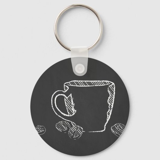 KOFFIE CUP CHALK SLEUTELHANGER (Voorkant)