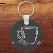 KOFFIE CUP CHALK SLEUTELHANGER (Voorkant)