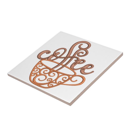 Koffie Cup Keuken Eetkamer Decor Tegeltje (Zijkant)