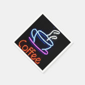 Koffie Cup Neon Teken Party Napkins Servet (Hoek)