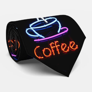 Koffie Cup Neon Teken Stropdas