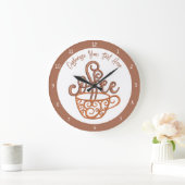 Koffie Cup Quote Keuken Eetkamer Personaliseren Grote Klok (Huis)