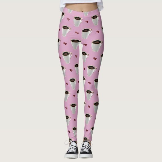 KOFFIE CUPS & BEANS LEGGINGS (Voorkant)