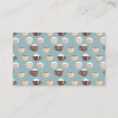 koffie-cups crème Caffeine Lover Pastel Blue Brown Plaatskaartje (Achterkant)