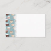 koffie-cups crème Caffeine Lover Pastel Blue Brown Plaatskaartje (Voorkant)