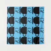 KOFFIE CUPS TAPESTRY WANDKLEED (Voorkant (horizontaal))