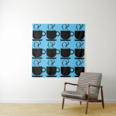 KOFFIE CUPS TAPESTRY WANDKLEED (In situ)