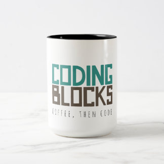 Koffie, dan code tweekleurige koffiemok