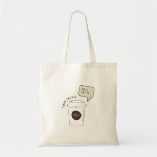 Koffie dan praten, praten voor koffie Canvas tas