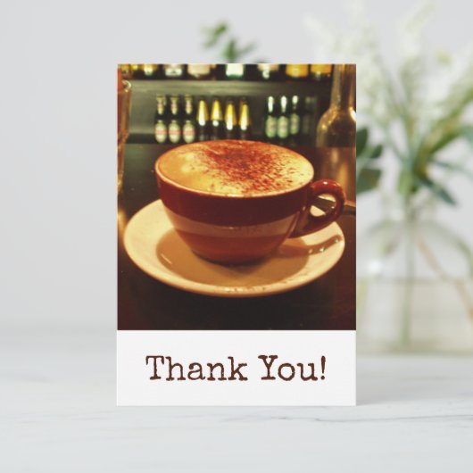 Koffie Dank je Bedankkaart (Staand voorkant)