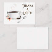 Koffie dank je wel notitiekaartje (Voorkant / Achterkant)